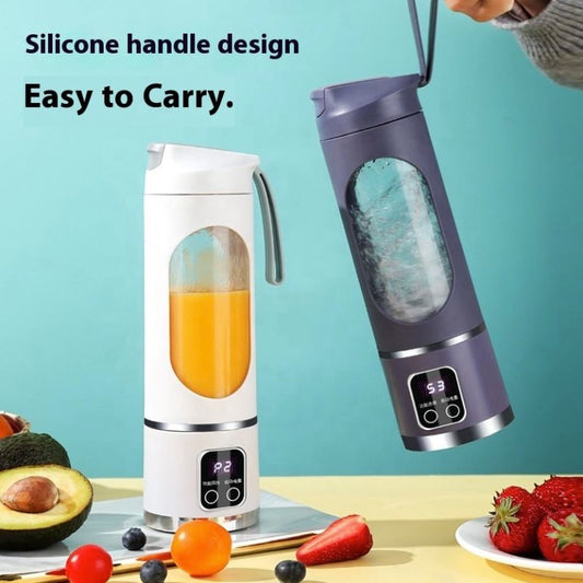 Cross-Border Portable Juicer 12 Stainless Steel Knives USB Rechargeable Household Crushed Ice Juice Cup for Outdoor Activities