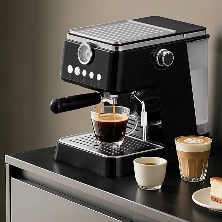 Automatic Italian American Coffee Machine for Home Use 19 Bar Pressure Plastic Electric Source for Capsules Powder Coffee