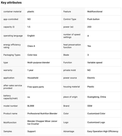 Household Cooking Machine Juicer Blender Multi-function Kitchen Multi-function Juicer Mixer Baby Food Grinder Juicer Blender