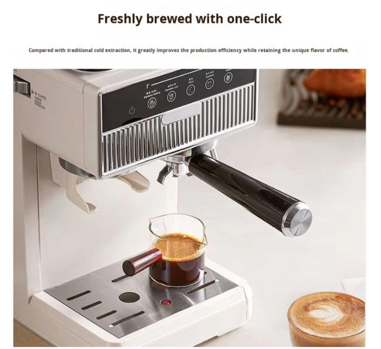 Intelligent Fully Automatic Italian Espresso Coffee Maker Home Use Small Dual Cold Hot Extraction Grinding Device for Outdoor