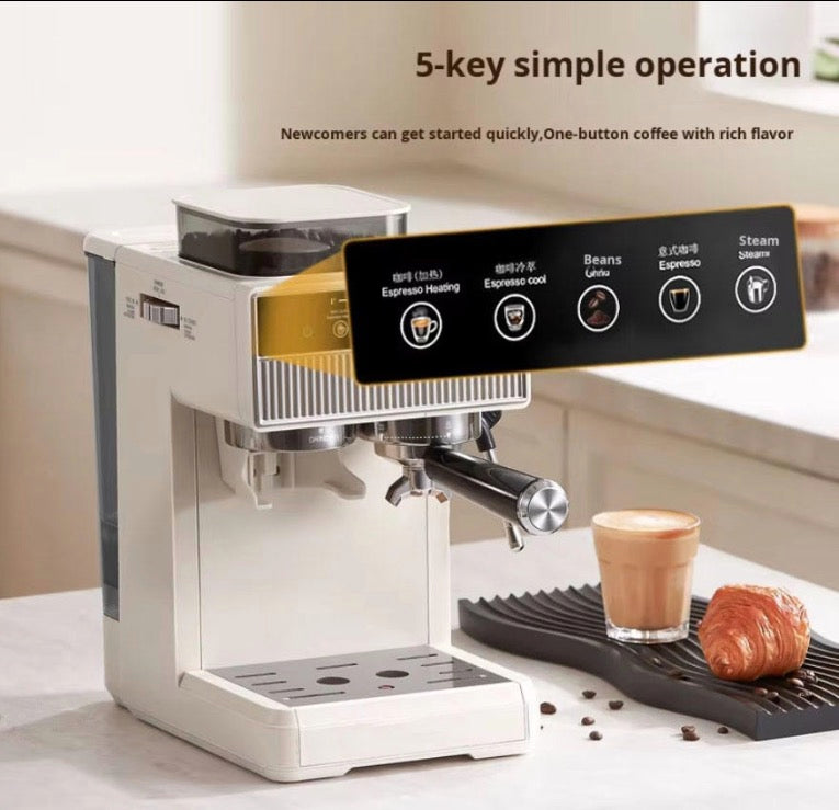 Intelligent Fully Automatic Italian Espresso Coffee Maker Home Use Small Dual Cold Hot Extraction Grinding Device for Outdoor