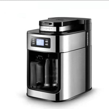 Small Home Office American Drip Coffee Pot Fully Automatic Freshly Ground Coffee Machine Integrated Grinder Electric