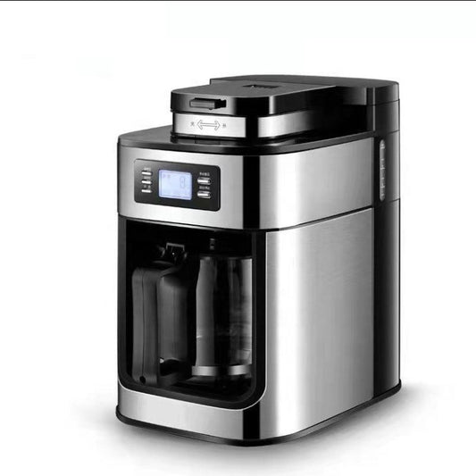 Small Home Office American Drip Coffee Pot Fully Automatic Freshly Ground Coffee Machine Integrated Grinder Electric