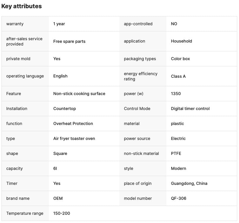 Factory Direct Modern 5L/6L Large Capacity Household Multifunctional Air Fryer Electric with Plastic Material Gift
