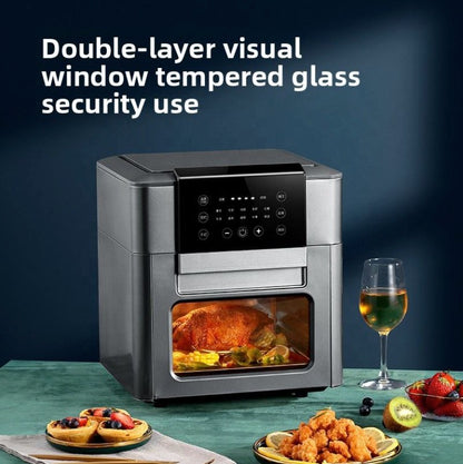 New Smart Home Electric Oven Large-Capacity Visual Air Fryer Stainless Steel Multi-Function for Cars and Household Use