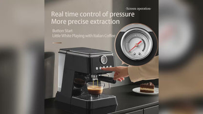 Automatic Italian American Coffee Machine for Home Use 19 Bar Pressure Plastic Electric Source for Capsules Powder Coffee