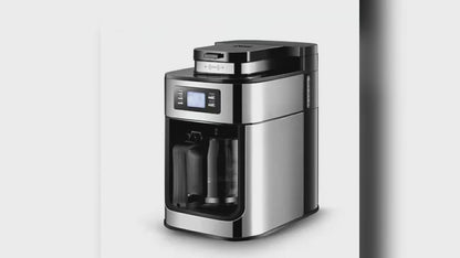 Small Home Office American Drip Coffee Pot Fully Automatic Freshly Ground Coffee Machine Integrated Grinder Electric